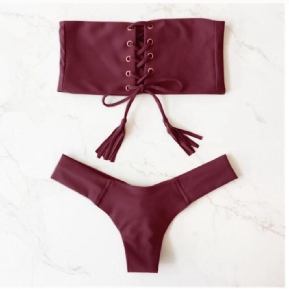Strapless Cheeky / Brazilian Bikini